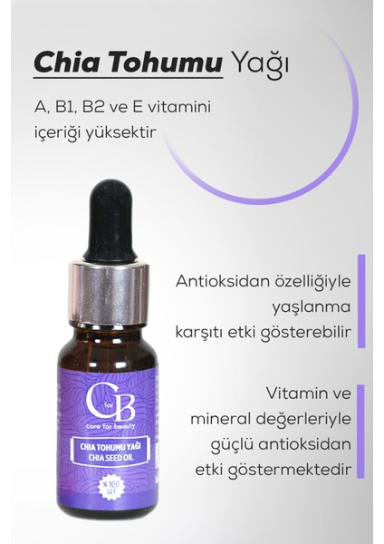 Cfor B Cosmetics Chia Tohumu Yağı %100 Saf 10ML