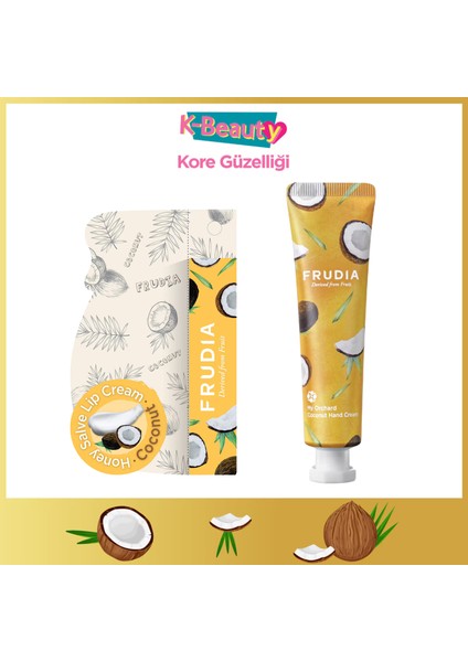 Coconut Honey Dudak Kremi 10 gr- Hindistan Cevizi El Kremi 30 gr 2li Set