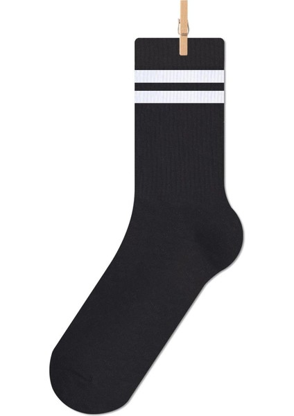 Unisex Çizgili Tenis Çorabı 4'lü Paket