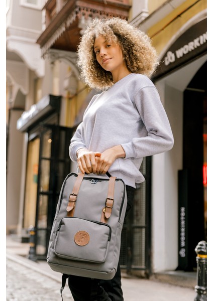 BKS Grey Backpack Sırt Çantası