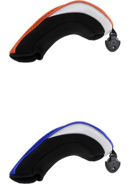2x Mesh Golf Kulübü Baş Örtüsü Hibrit Yardımcı Baş Örtüsü Turuncu ve Mavi (Yurt Dışından)