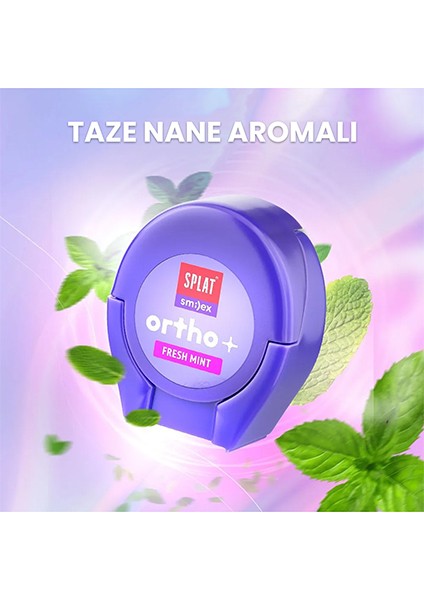 Diş Telleri Için Özel Smilex Ortho+ Nane Aromalı Diş Ipi