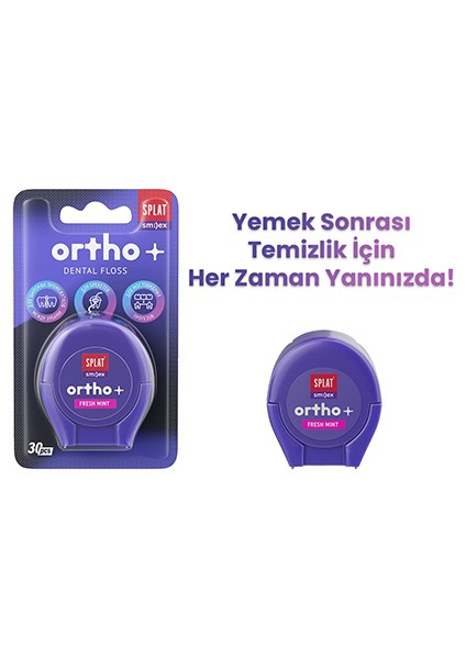 Diş Telleri Için Özel Smilex Ortho+ Nane Aromalı Diş Ipi