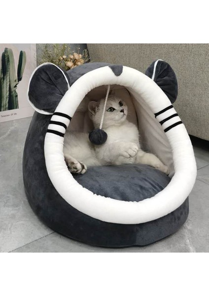 MW0001-GRI Stili 46X46X37(CM) Tatlı Kedi Yatağı Sıcak Evcil Hayvan Sepeti Rahat Kedi Yuvası Yumuşak Köpek Matı Çanta Yıkanabilir Mağara Kediler Yatak M Evcil Hayvanlar Için Tenteli (Yurt Dışından) fiyatları