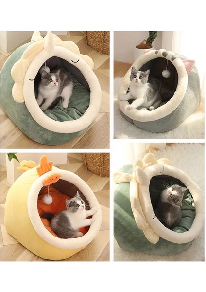 Gri Stil 31X30X28 Kedi Tünel Evi Yumuşak Sıcak Kış Köpek Yatağı Kediler Evi Kulübe Yavru Yuvası (Yurt Dışından) modelleri