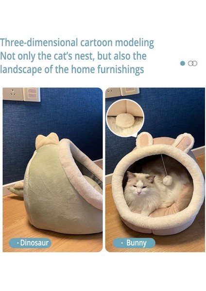 Gri Stil 31X30X28 Kedi Tünel Evi Yumuşak Sıcak Kış Köpek Yatağı Kediler Evi Kulübe Yavru Yuvası (Yurt Dışından) indirimleri