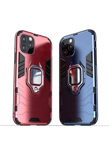 Apple iPhone 11 Pro Max Kılıf Verüs Yüzüklü Silikon Kenar Kılıf Siyah fırsatları