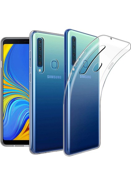 Samsung Galaxy A9 2018 Kılıf Şeffaf Süper Silikon Kılıf Şeffaf