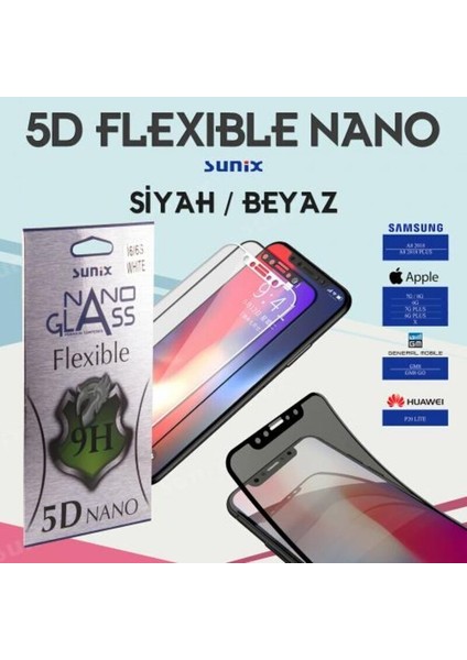 Apple iPhone 6s 5d Flexible Nano Ekran Koruyucu Siyah