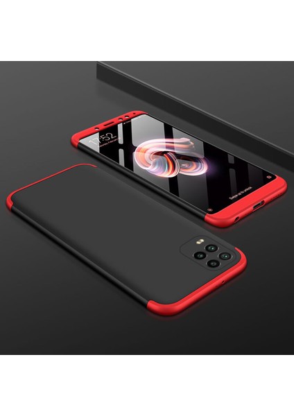 Xiaomi Mi 10 Lite Kılıf New 360 Derece Tam Koruma Kılıf Siyah + Kırmızı fiyatları