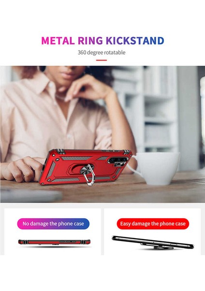 Huawei P30 Pro Kılıf Panzer Yüzüklü Kılıf Siyah fırsatları
