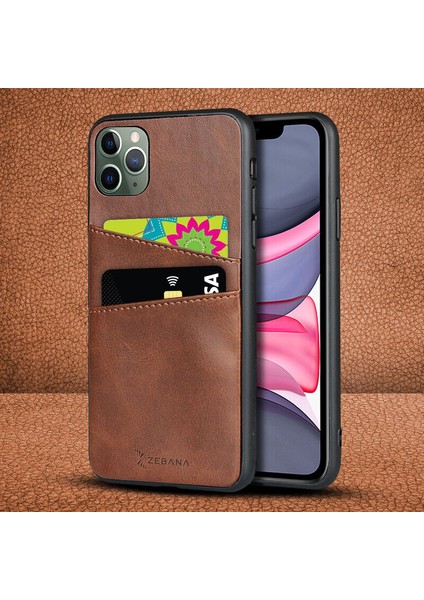 Samsung Galaxy A10S Kılıf Zebana Swank Cepli Kılıf Kahverengi