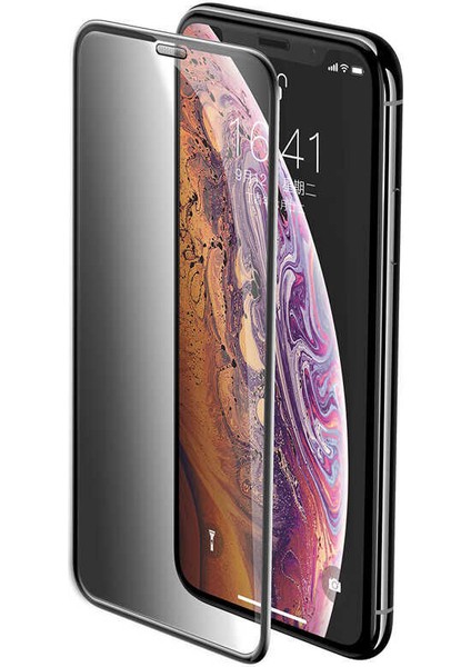 Apple iPhone Xs Zebana Mat Seramik Hayalet Ekran Koruyucu Siyah