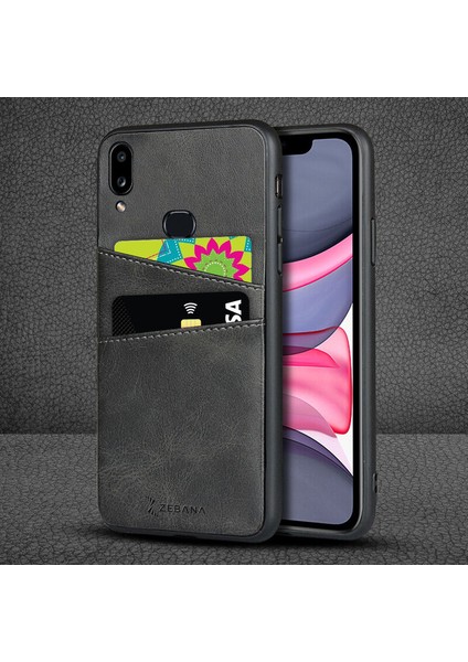 Samsung Galaxy A10S Kılıf Zebana Swank Cepli Kılıf Kahverengi fiyatları