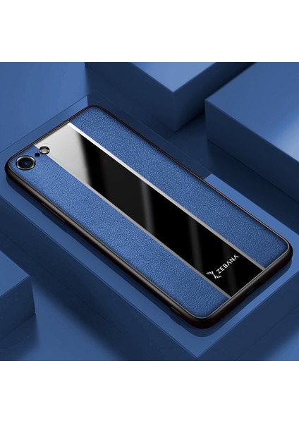 Apple Iphone 6s Plus Kılıf Zebana Premium Deri Kılıf Mavi