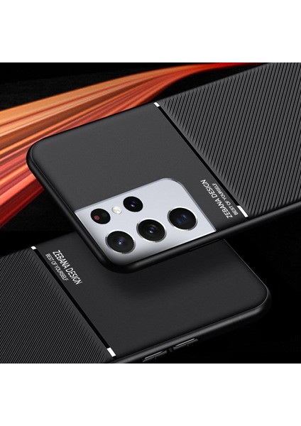 Samsung Galaxy S21 Ultra Kılıf Zebana Design Silikon Kılıf Kırmızı