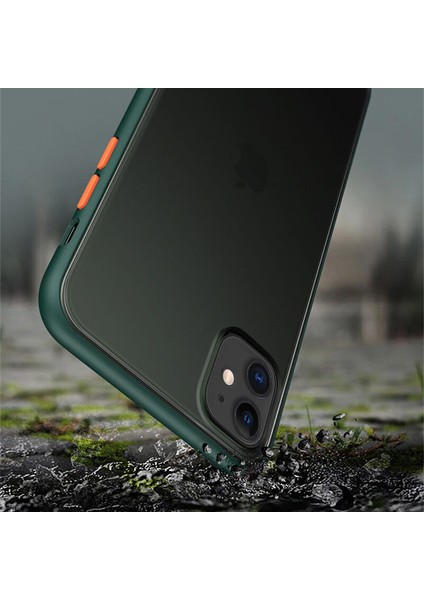 Apple iPhone 11 Pro Kılıf Zebana Stylish Silikon Kenar Kılıf Lacivert