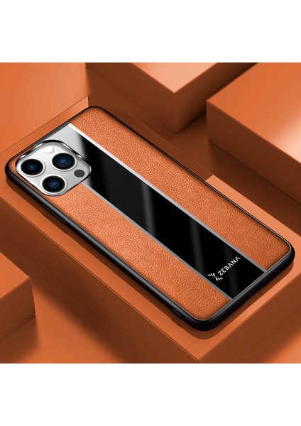 Apple iPhone 14 Pro Kılıf Zebana Premium Deri Kılıf Kahverengi