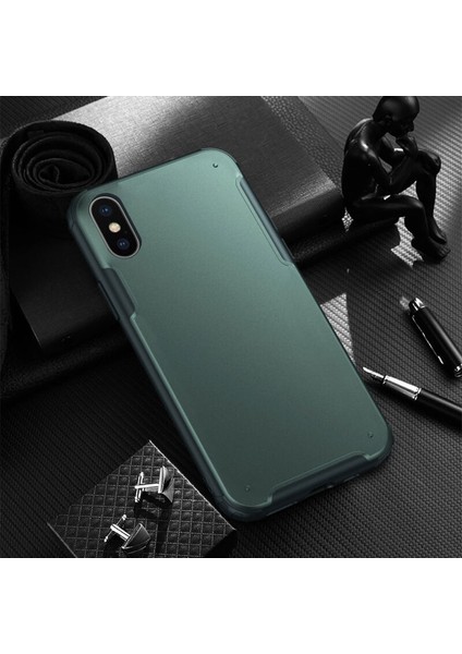 Apple iPhone Xs Max Kılıf Zebana Mod Silikon Kenar Kılıf Siyah