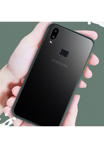 Samsung Galaxy A10S Kılıf Zebana Stylish Silikon Kenar Kılıf Beyaz