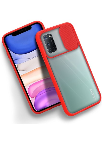 Oppo A52 Kılıf Kamera Lens Korumalı Kılıf Siyah