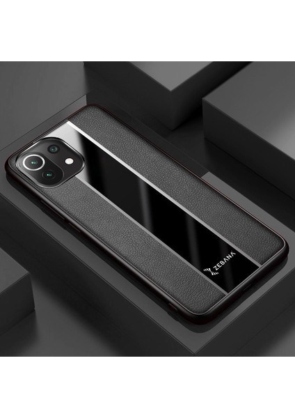 Xiaomi Mi 11 Lite 5g Kılıf Zebana Premium Deri Kılıf Siyah