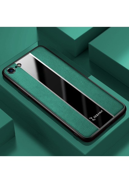 Apple Iphone 7 Kılıf Zebana Premium Deri Kılıf Yeşil