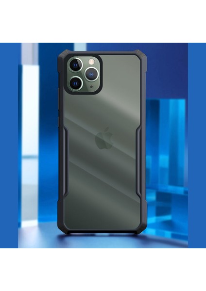 Apple iPhone 11 Pro Max Kılıf Zebana Shockproof Silikon Kılıf Mavi