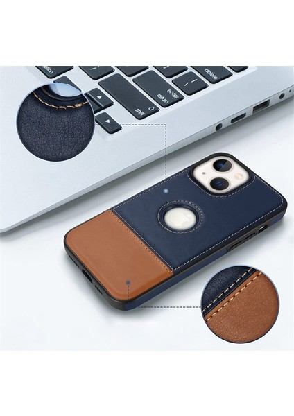 Apple iPhone 14 Plus Kılıf Zebana Business Deri Kılıf Siyah + Kahverengi modelleri