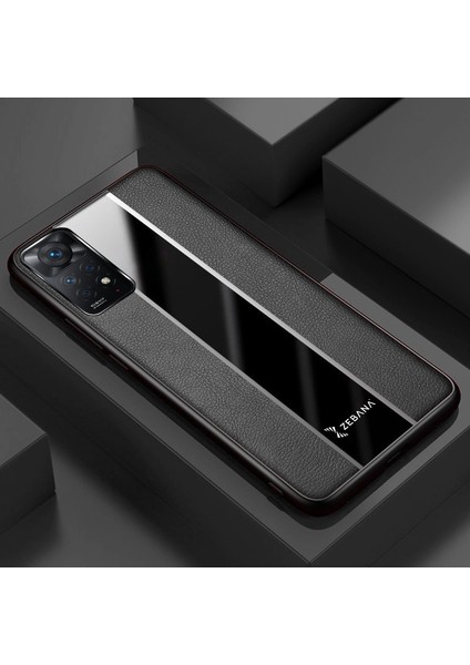 Xiaomi Redmi Note 11 Pro 5g Kılıf Zebana Premium Deri Kılıf Siyah