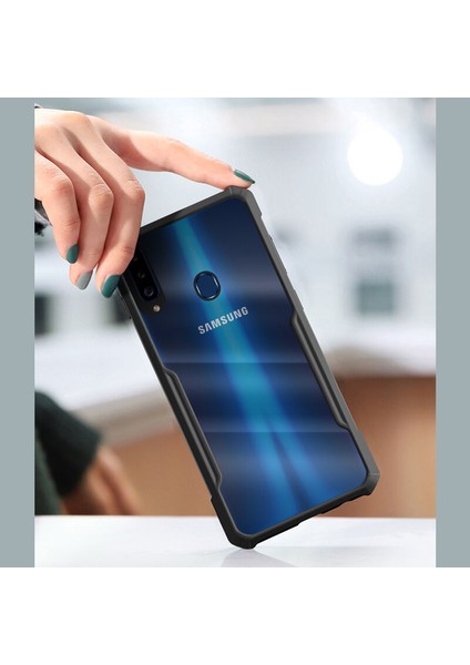 Galaxy A20S Kılıf Zebana Shockproof Silikon Kılıf Yeşil