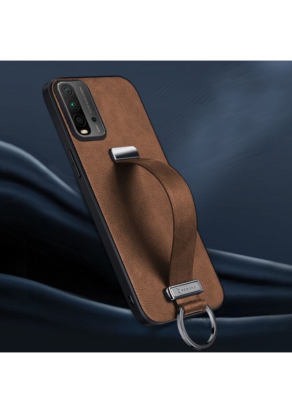 Xiaomi Redmi 9t Kılıf Zebana Classic Deri Kılıf Lacivert