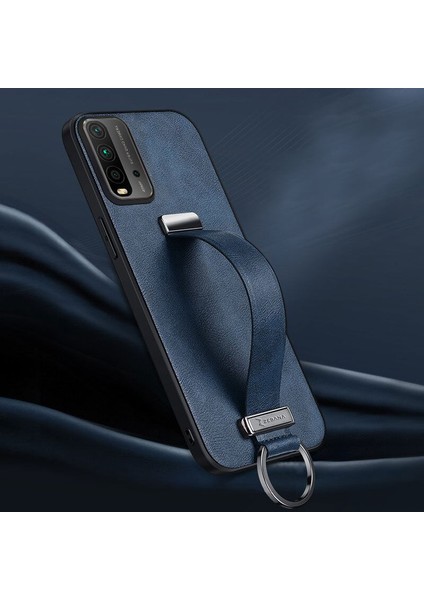 Xiaomi Redmi 9t Kılıf Zebana Classic Deri Kılıf Lacivert