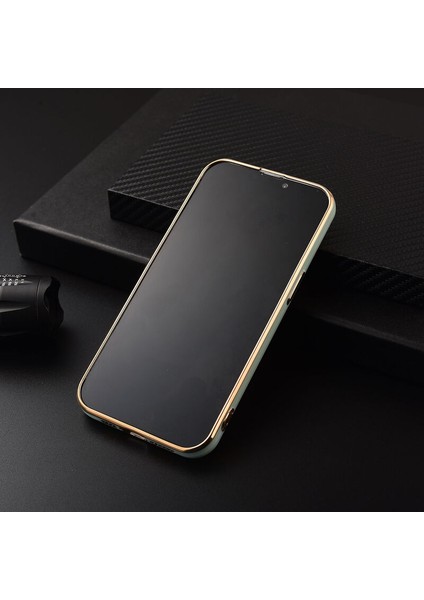 Apple iPhone 12 Pro Kılıf Golden Silikon Kılıf Açık Mavi