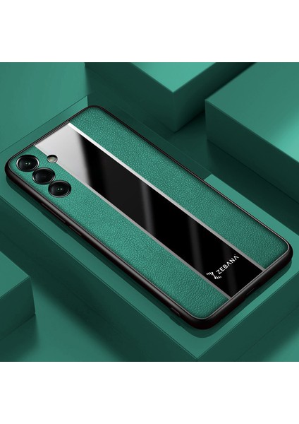 Samsung Galaxy A34 5g Kılıf Zebana Premium Deri Kılıf Yeşil