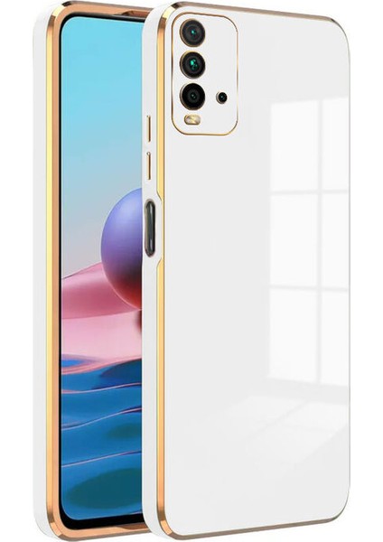 Xiaomi Redmi 9t Kılıf Golden Silikon Kılıf Yeşil