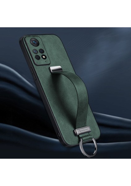 Xiaomi Redmi Note 12 Pro Kılıf Zebana Classic Deri Kılıf Yeşil