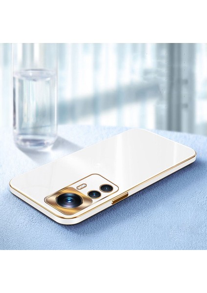 Xiaomi Mi 12T Pro Kılıf Golden Silikon Kılıf Beyaz