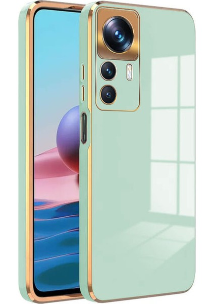Xiaomi Mi 12T Pro Kılıf Golden Silikon Kılıf Su Yeşili