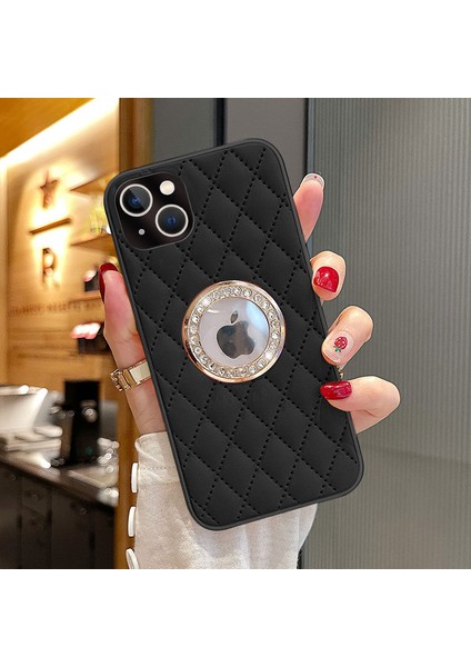 Apple iPhone 14 Kılıf Zebana Diamond Deri Kılıf Açık Yeşil