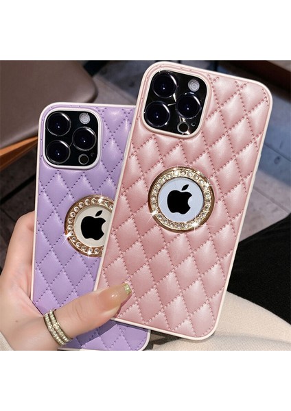 Apple iPhone 14 Kılıf Zebana Diamond Deri Kılıf Açık Yeşil