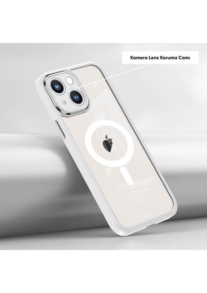 Apple iPhone 14 Plus Kılıf Magsafe Guard Silikon Kılıf (Kablosuz Şarj Destekli) Siyah modelleri