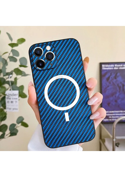 Apple iPhone 11 Pro Max Kılıf Zebana Karbon Fiber Magsafe Silikon Kılıf (Kablosuz Şarj Destekli) Yeşil fiyatları