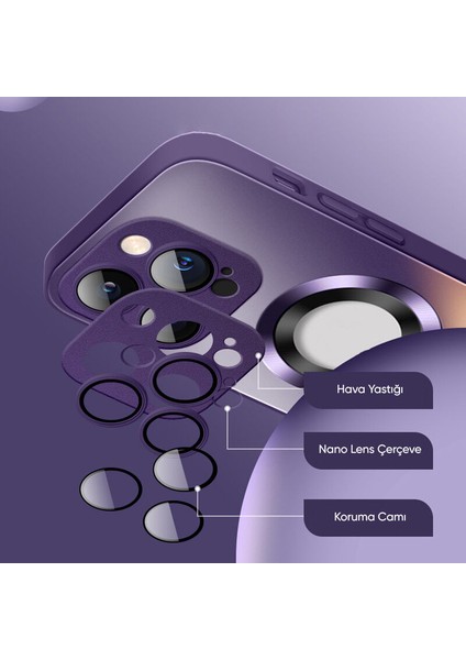 Apple iPhone 14 Pro Kılıf Zebana Shape Silikon Kılıf (Kablosuz Şarj Destekli - Kamera Korumalı) Açık Mavi