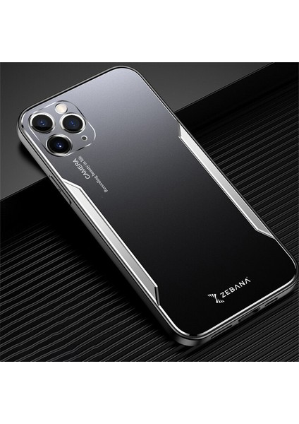 Apple iPhone 11 Pro Max Kılıf Zebana Metal Mitras Kılıf (Silikon Kenar) Kırmızı fiyatları