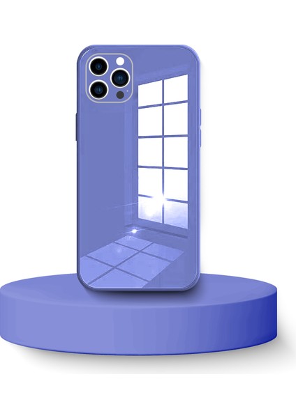 Apple iPhone 12 Pro Max Kılıf Zebana Avesta Cam Kılıf (Silikon Kenar) Lila fiyatları