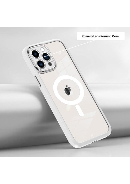 Apple iPhone 13 Pro Max Kılıf Magsafe Guard Silikon Kılıf (Kablosuz Şarj Destekli) Rose Gold