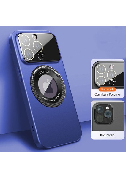 Apple iPhone 13 Pro Kılıf Zebana Lenix Silikon Kılıf (Kablosuz Şarj Destekli) Lacivert modelleri