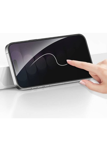 Apple iPhone 15 Plus Tam Kaplayan Zebana Hayalet Ekran Koruyucu Siyah