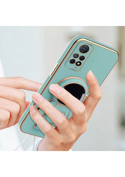 Xiaomi Redmi Note 11S Uyumlu Kılıf Standlı Astronot Silikon Kılıf Açık Mavi modelleri